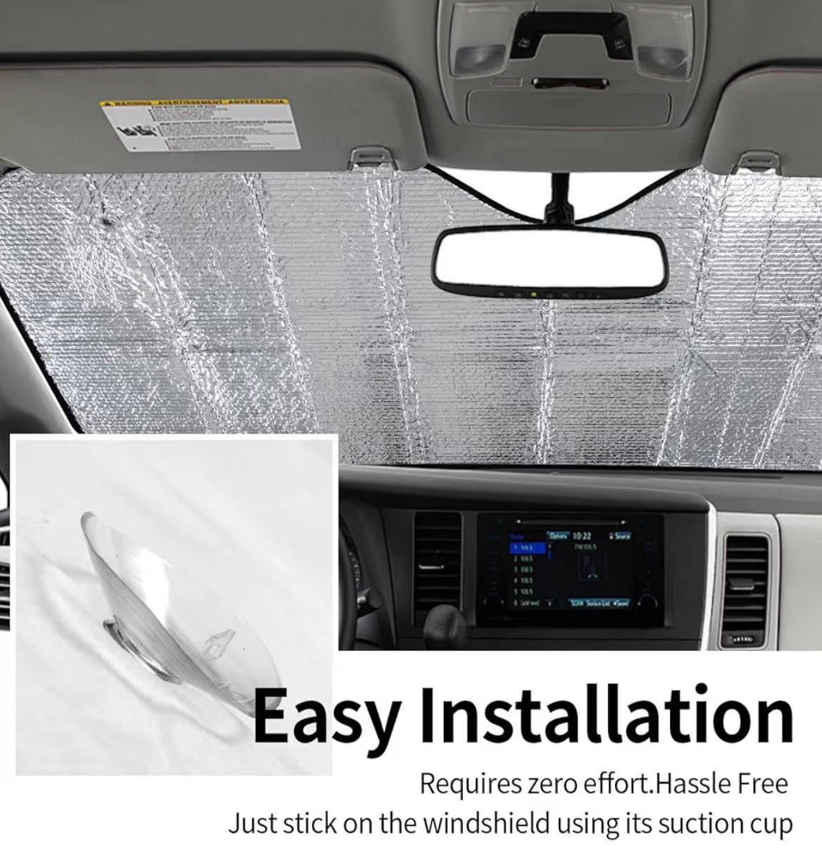 Tay Car windshield sunshield protector for vehicle 55 x 30